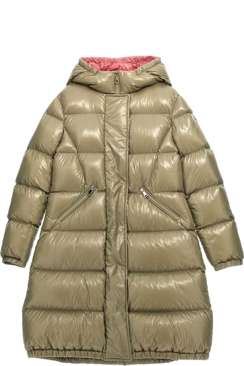 ガールズ トップス Moncler 'bellevue' Long Down Jacket