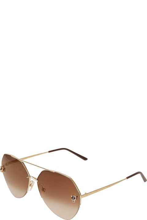 ウィメンズ アイウェア Cartier Eyewear Aviator Heptagon Sunglasses