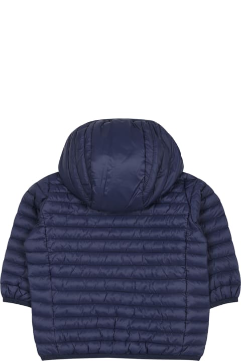 Save the Duck Coats & Jackets for Baby Boys Save the Duck Blue Nene Down Jacket For Baby Boy With Logo