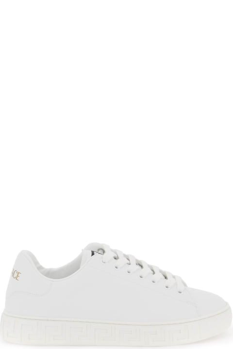 Versace for Men Versace White Leather Sneakers