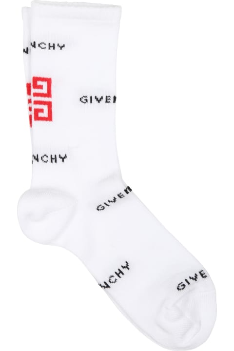 Fashion for Boys Givenchy White Socks For Boy With Logo
