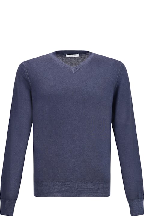 Cruciani for Women Cruciani Green V-neck Sweater