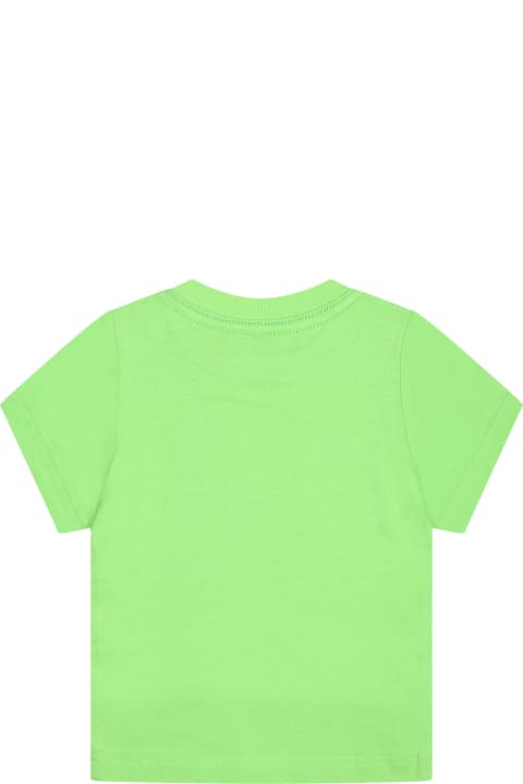 Fashion for Baby Boys Dsquared2 Green T-shirt For Baby Boy With Logo