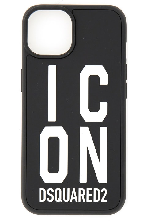 Dsquared2 Hi-Tech Accessories for Men Dsquared2 Icon Core Iphone 14 Cover