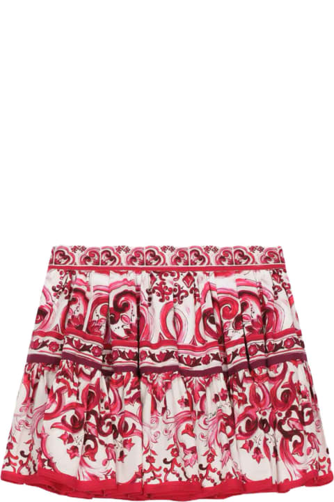 Bottoms for Girls Dolce & Gabbana White/red Skirt Girl