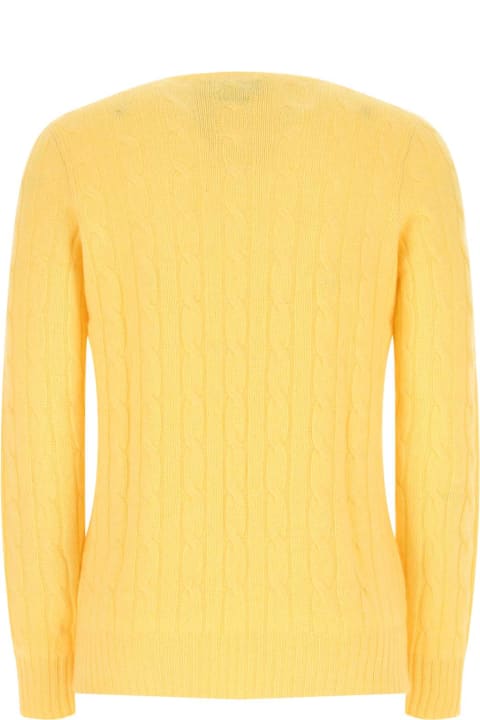 Sweaters for Men Polo Ralph Lauren Yellow Cashmere Sweater