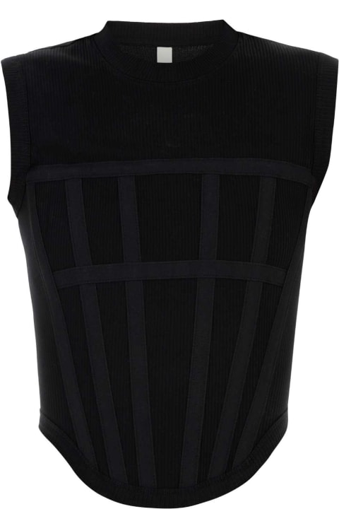 Dion Lee Clothing for Women Dion Lee Black Stretch Cotton Top