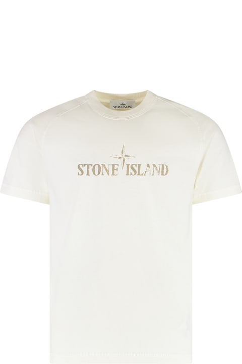 Fashion for Men Stone Island Cotton Crew-neck T-shirt