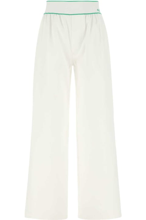 ウィメンズ新着アイテム Bottega Veneta White Cotton Wide-leg Pant