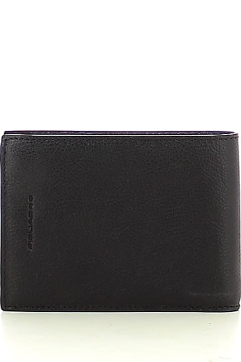 Dark Brown Leather Wallet W/coin Pocket