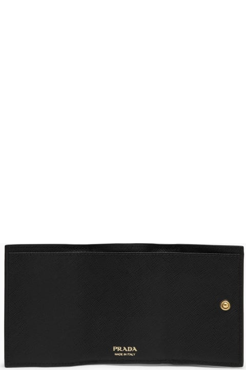 ウィメンズ Pradaの財布 Prada Black Saffiano Leather Small Wallet