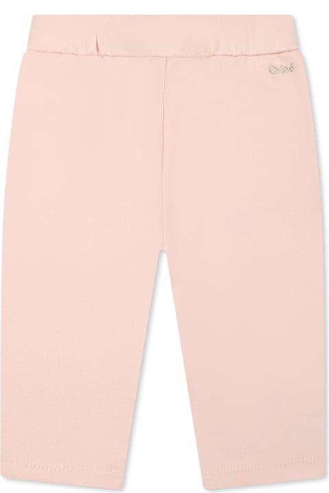 Fashion for Baby Girls Chloé Pink Trousers For Baby Girl Wtih Logo