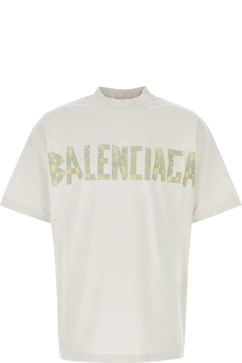 Sale for Men Balenciaga Chalk Cotton Oversize T-shirt