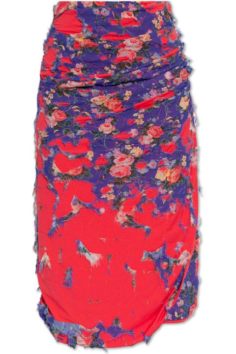 Diesel for Kids Diesel Allover Floral Printed Midi Skirt