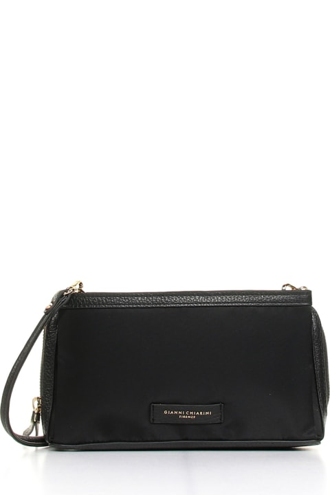 Micro Shoulder Bag In Nylon And Leather