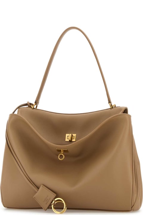 Balenciaga Beige Leather Medium Rodeo Handbag