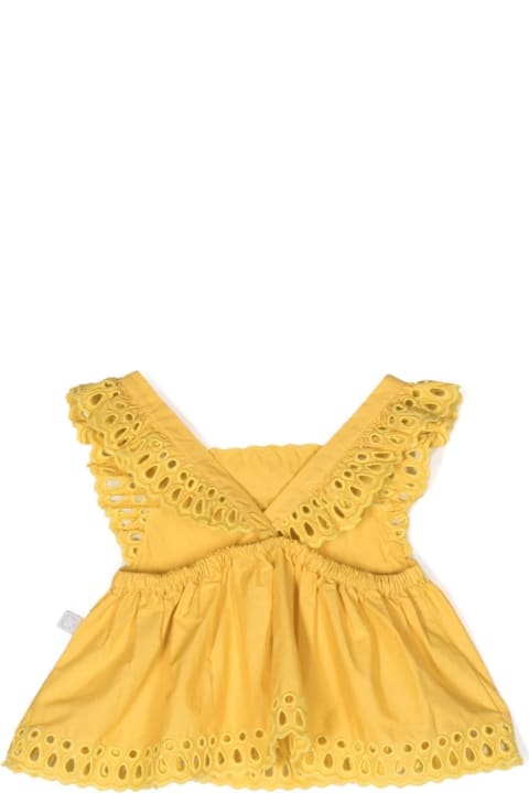 Sale for Baby Girls Stella McCartney Kids Yellow Sangallo Lace Top