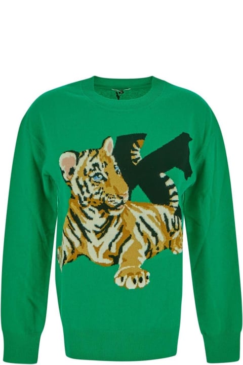 ウィメンズ Kriziaのフリース＆ラウンジウェア Krizia Tiger Knit Sweater