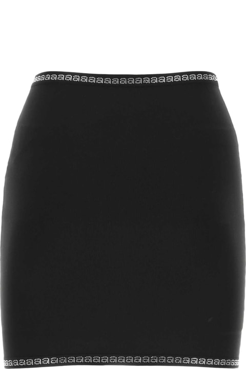 Skirts for Women Alexander Wang Black Stretch Nylon Mini Skirt