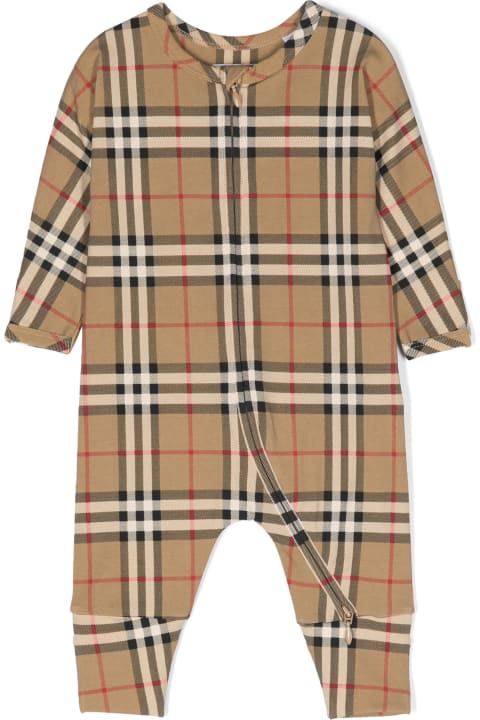 Burberry Bodysuits & Sets for Baby Boys Burberry Beige Set Baby Unisex
