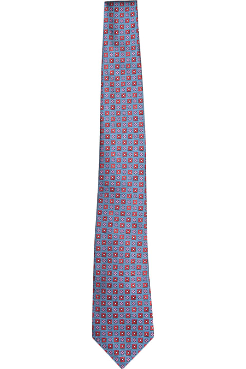 Kiton Ties for Men Kiton Kiton Blue/red/fuchsia Patterned Tie