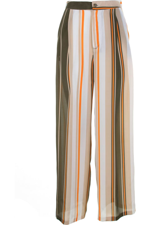 ウィメンズ Barba Napoliのパンツ＆ショーツ Barba Napoli Palazzo Trousers In Silk