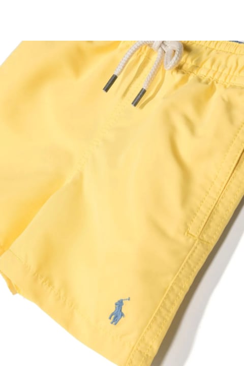 Fashion for Baby Boys Ralph Lauren Yellow Swimwear With Light Blue Pony