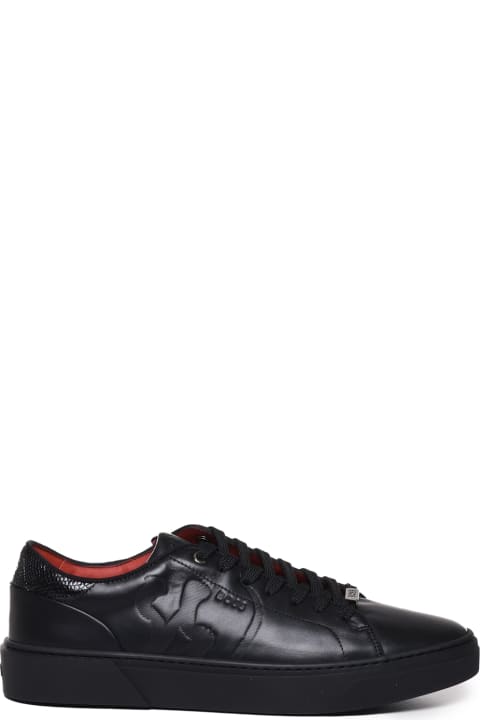 Hugo Boss for Men Hugo Boss Leather Lace-up Sneakers Com Special Embossed Graphic