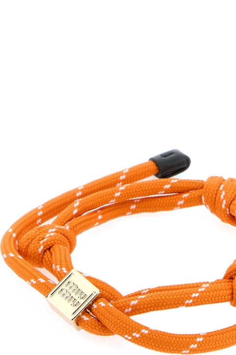 Miu Miu Jewelry for Women Miu Miu Orange Fabric Bracelet