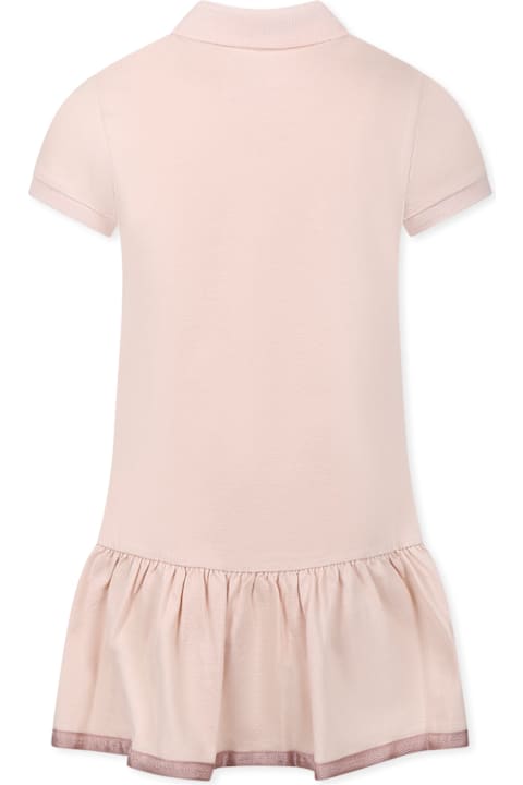 Moncler Dresses for Girls Moncler Pink Dress For Girl With Logo