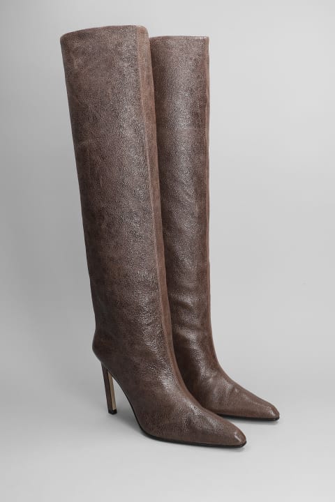 Paris Texas Shoes for Women Paris Texas Jude High Heels Boots In Dark Brown Leather