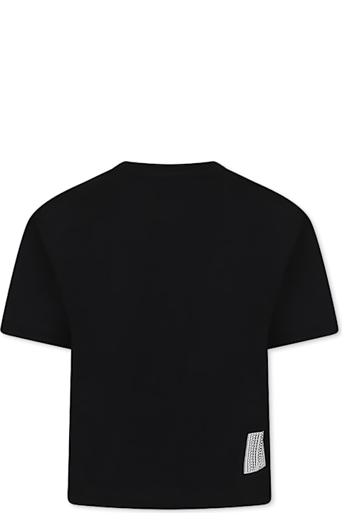 Homeware Marc Jacobs Black T-shirt For Kids With Logo
