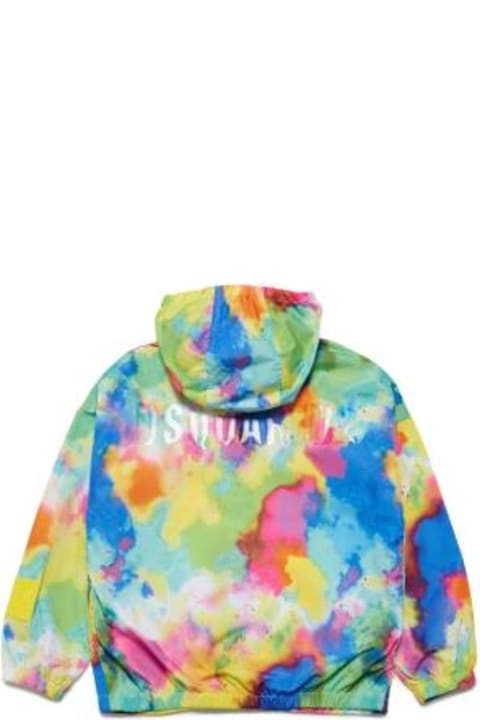 Dsquared2 Coats & Jackets for Girls Dsquared2 Piumino Con Fantasia Tie-dye