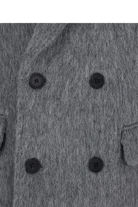 Dunst for Kids Dunst Double-breasted Hairly Wool Coat