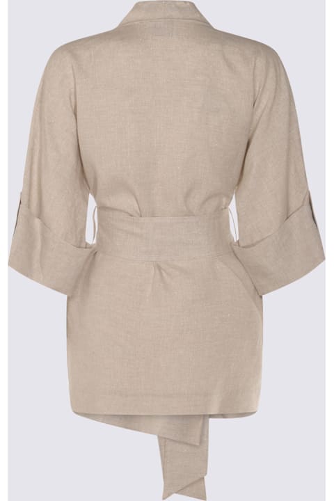 Eleventy for Kids Eleventy Beige Linen Blazer
