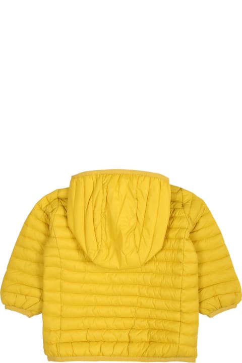 Sale for Baby Boys Save the Duck Yellow Downn-jacket Nene For Baby Boy With Logo