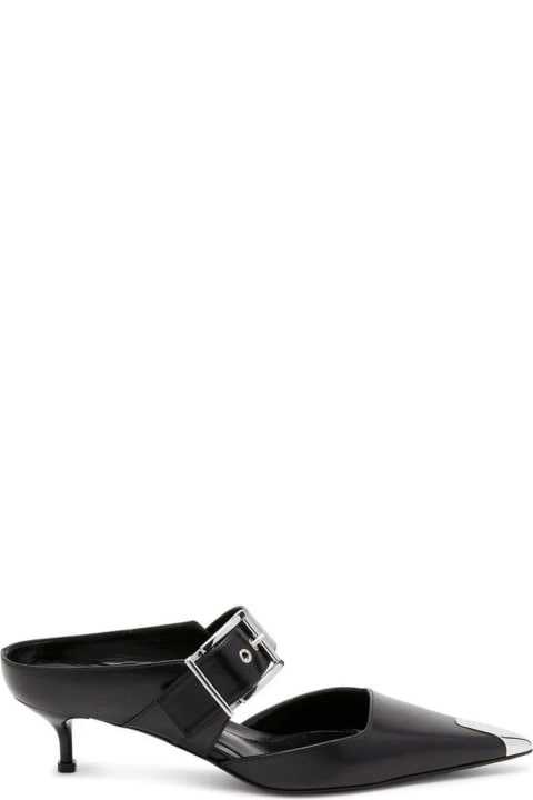 Shoes for Women Alexander McQueen Punk Buckle Pointed Toe Mules