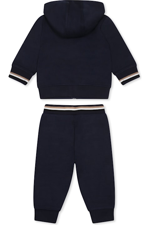Hugo Boss Bodysuits & Sets for Baby Girls Hugo Boss Blue Suit For Baby Boy With Logo