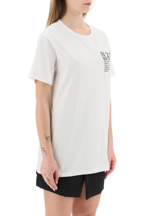 ウィメンズ N.21のトップス N.21 Oversized T-shirt With Logo Print