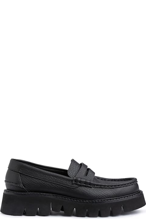 Pedro Garcia Flat Shoes for Women Pedro Garcia Black Leather Moccasin