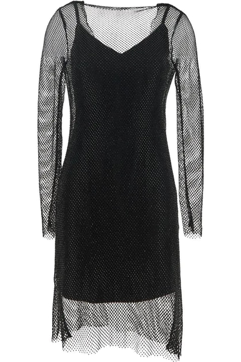 Fashion for Women Max Mara Vezzo Short Embroidered Mesh Dress With Crystal