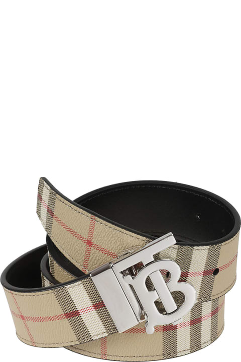 Accessories for Women Burberry Tb Buckled Check Belt