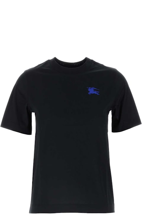 Burberry Topwear for Women Burberry Black Cotton T-shirt