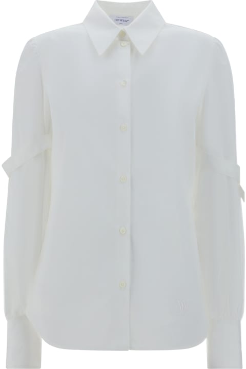 Topwear for Women Off-White Popeline Shirt With Straps