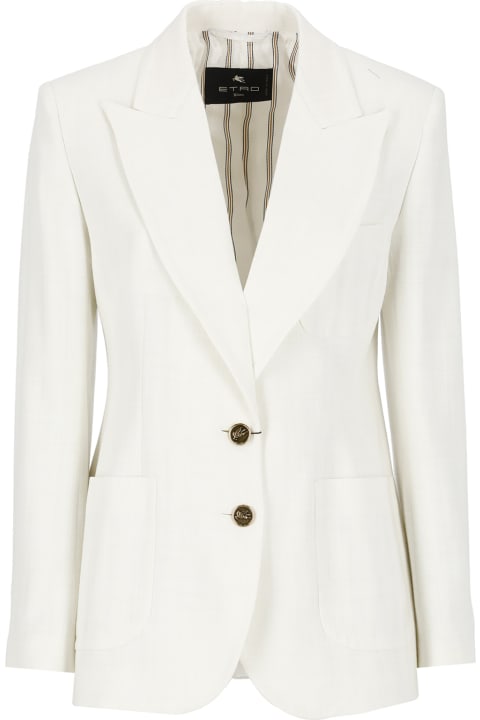 Etro Coats & Jackets for Women Etro Logoed Buttons Blazer