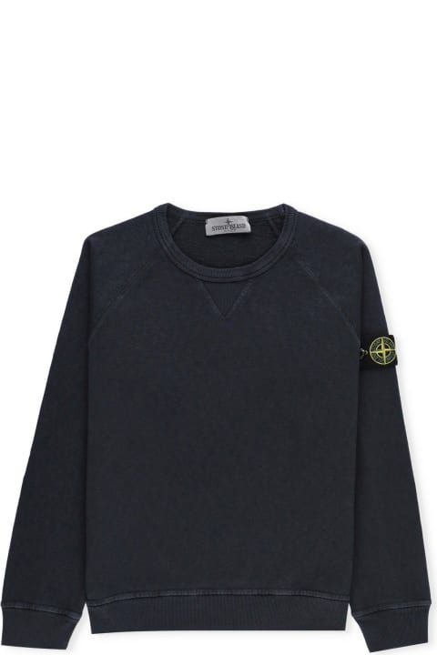 Stone Island Junior Sweaters & Sweatshirts for Boys Stone Island Junior Compass-patch Crewneck Sweatshirt