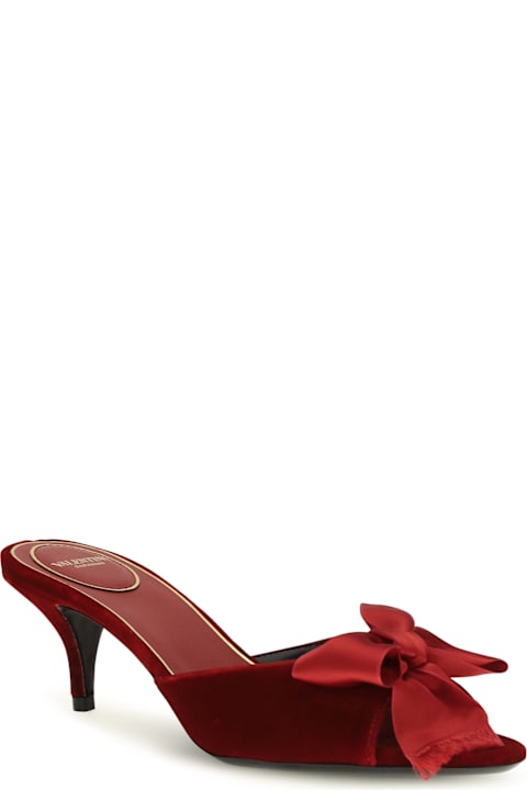 Valentino Garavani Marie Velvet Slide Sandals