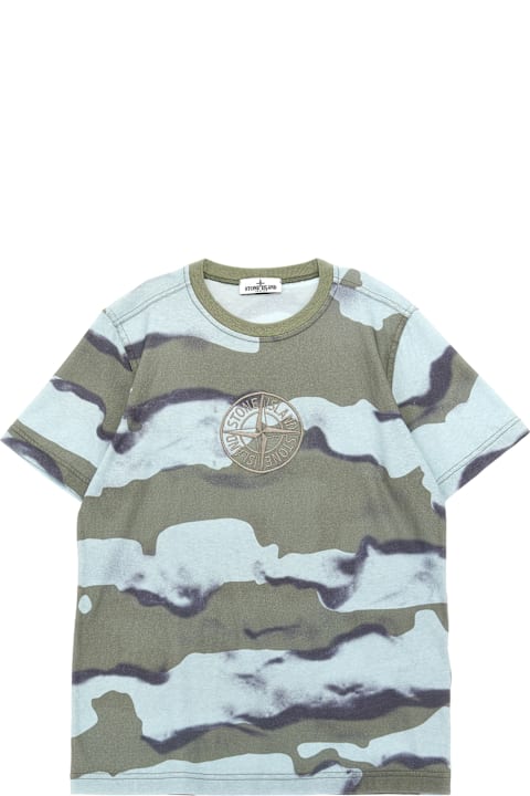 Stone Island Junior for Kids Stone Island Junior Logo Embroidery T-shirt