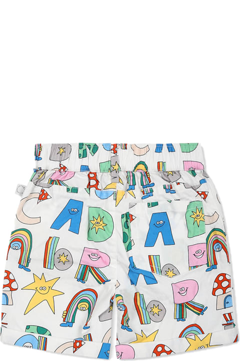 Homeware Stella McCartney Kids White Shorts For Baby Boy With Writing