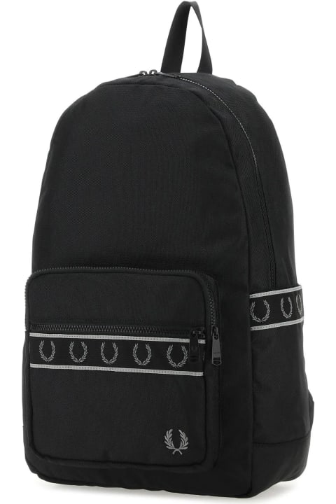 Backpacks for Men Fred Perry Black Polyester Backpack